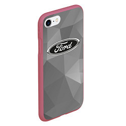 Чехол iPhone 7/8 матовый Ford чб, цвет: 3D-малиновый — фото 2