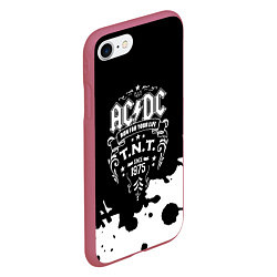 Чехол iPhone 7/8 матовый ACDC TNT, цвет: 3D-малиновый — фото 2