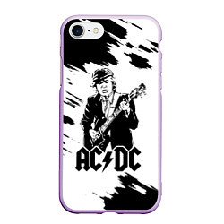 Чехол iPhone 7/8 матовый ACDC, цвет: 3D-сиреневый