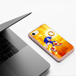 Чехол iPhone 7/8 матовый Sonic, цвет: 3D-светло-розовый — фото 2