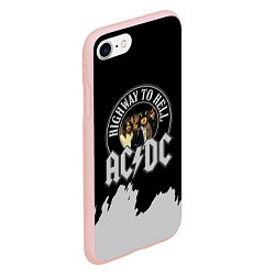 Чехол iPhone 7/8 матовый ACDC, цвет: 3D-светло-розовый — фото 2