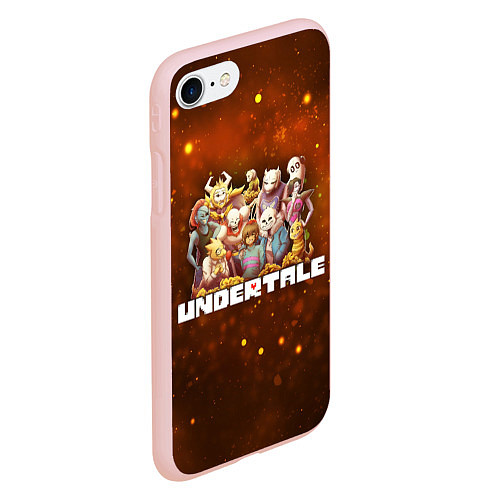 Чехол iPhone 7/8 матовый UNDERTALE / 3D-Светло-розовый – фото 2