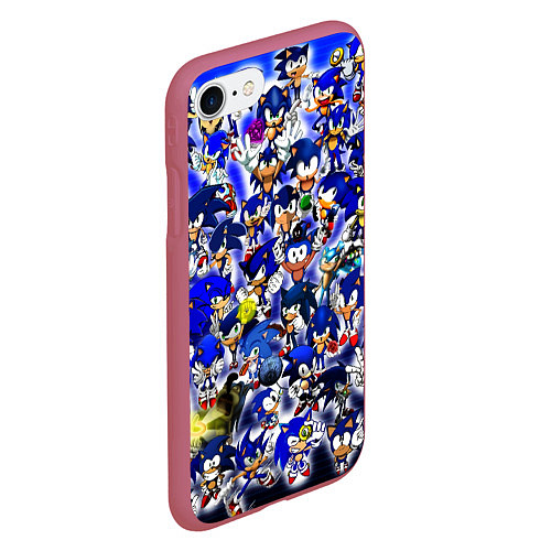 Чехол iPhone 7/8 матовый All of Sonic / 3D-Малиновый – фото 2