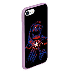 Чехол iPhone 7/8 матовый Skull Sum41, цвет: 3D-сиреневый — фото 2