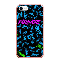 Чехол iPhone 7/8 матовый Paramore RIOT!, цвет: 3D-светло-розовый