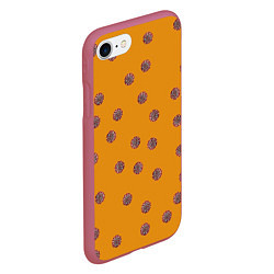 Чехол iPhone 7/8 матовый CoronaVirus, цвет: 3D-малиновый — фото 2