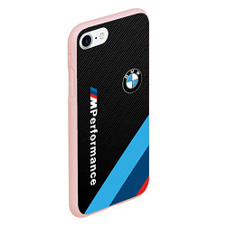 Чехол iPhone 7/8 матовый BMW M PERFORMANCE, цвет: 3D-светло-розовый — фото 2