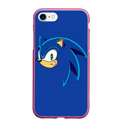 Чехол iPhone 7/8 матовый SONIC, цвет: 3D-малиновый