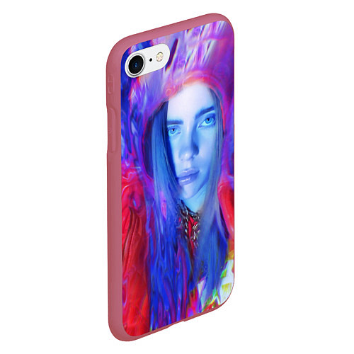Чехол iPhone 7/8 матовый Billie Paint Colors / 3D-Малиновый – фото 2