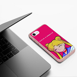 Чехол iPhone 7/8 матовый EXISTING IS EXHAUSTING, цвет: 3D-светло-розовый — фото 2