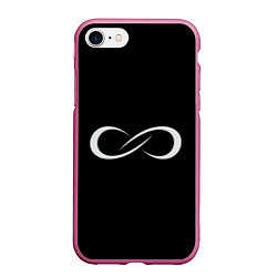 Чехол iPhone 7/8 матовый Бесконечность, цвет: 3D-малиновый