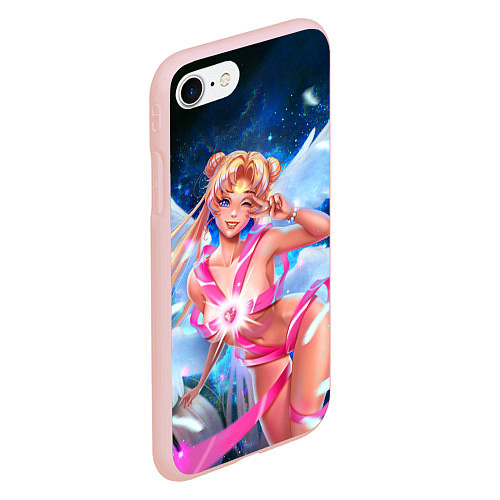 Чехол iPhone 7/8 матовый HI / 3D-Светло-розовый – фото 2
