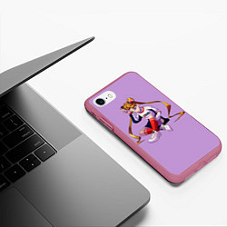 Чехол iPhone 7/8 матовый Cool Girl, цвет: 3D-малиновый — фото 2