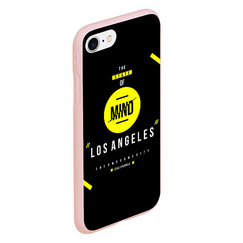 Чехол iPhone 7/8 матовый Off-White: Los Angeles / 3D-Светло-розовый – фото 2