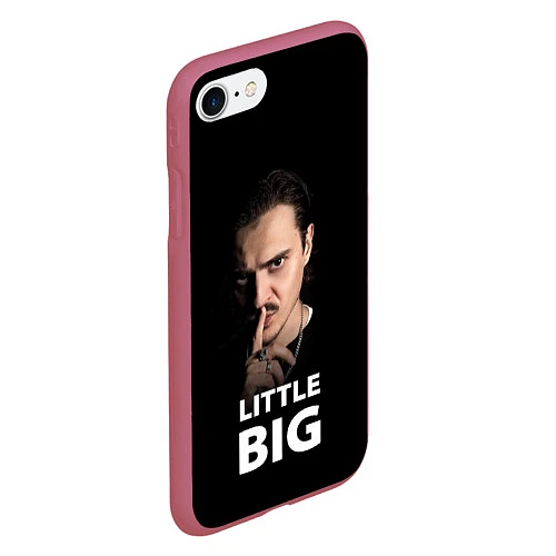Чехол iPhone 7/8 матовый Little Big: Илья Прусикин / 3D-Малиновый – фото 2