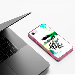Чехол iPhone 7/8 матовый Papa Roach, цвет: 3D-малиновый — фото 2