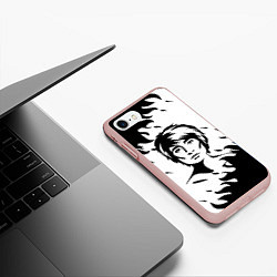 Чехол iPhone 7/8 матовый Zемфира спина, цвет: 3D-светло-розовый — фото 2