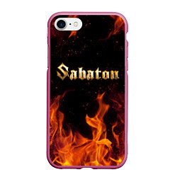 Чехол iPhone 7/8 матовый SABATON, цвет: 3D-малиновый