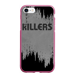Чехол iPhone 7/8 матовый The Killers Logo, цвет: 3D-малиновый