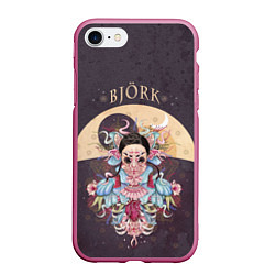 Чехол iPhone 7/8 матовый Bjork, цвет: 3D-малиновый