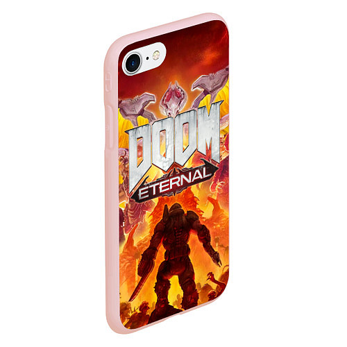 Чехол iPhone 7/8 матовый DOOM Eternal / 3D-Светло-розовый – фото 2