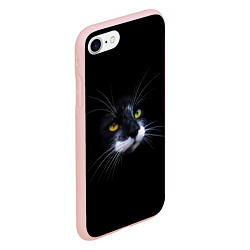 Чехол iPhone 7/8 матовый Кот, цвет: 3D-светло-розовый — фото 2