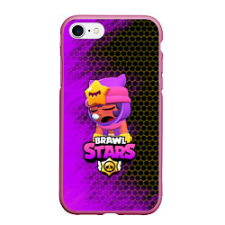 Чехол iPhone 7/8 матовый Brawl Stars Sandy, цвет: 3D-малиновый