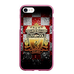 Чехол iPhone 7/8 матовый LIVERPOOL, цвет: 3D-малиновый