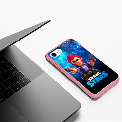 Чехол iPhone 7/8 матовый Brawl Stars Colt Кольт, цвет: 3D-баблгам — фото 2