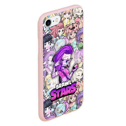 Чехол iPhone 7/8 матовый BrawlStars Girls Oko / 3D-Светло-розовый – фото 2