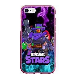 Чехол iPhone 7/8 матовый BRAWL STARS RICOCHET, цвет: 3D-малиновый