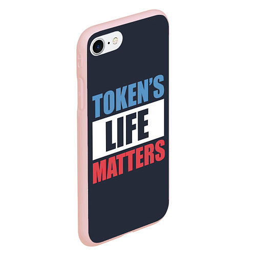 Чехол iPhone 7/8 матовый TOKENS LIFE MATTERS / 3D-Светло-розовый – фото 2