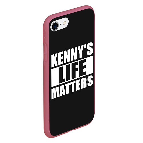 Чехол iPhone 7/8 матовый KENNYS LIFE MATTERS / 3D-Малиновый – фото 2
