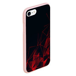 Чехол iPhone 7/8 матовый RED STRIPES, цвет: 3D-светло-розовый — фото 2