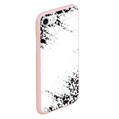 Чехол iPhone 7/8 матовый БЕЛЫЕ ЧЕРЕПА / 3D-Светло-розовый – фото 2