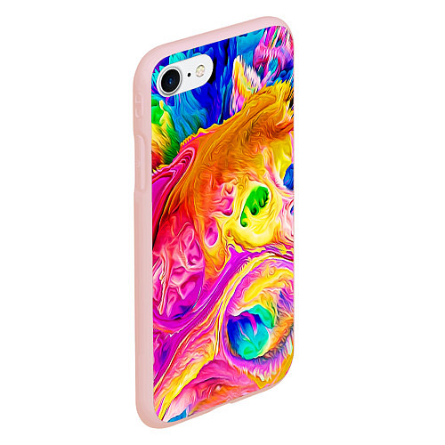 Чехол iPhone 7/8 матовый TIE DYE / 3D-Светло-розовый – фото 2