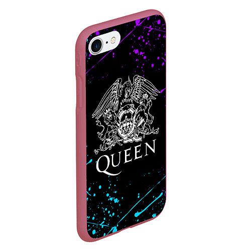 Чехол iPhone 7/8 матовый QUEEN / 3D-Малиновый – фото 2