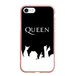 Чехол iPhone 7/8 матовый QUEEN, цвет: 3D-светло-розовый