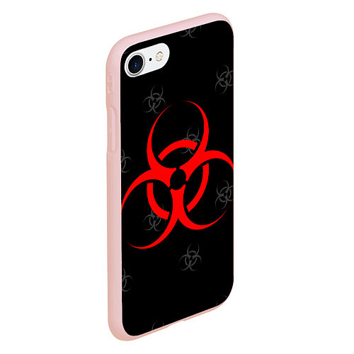 Чехол iPhone 7/8 матовый EPIDEMIC BIOHAZARD / 3D-Светло-розовый – фото 2