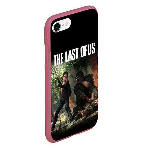 Чехол iPhone 7/8 матовый THE LAST OF US / 3D-Малиновый – фото 2