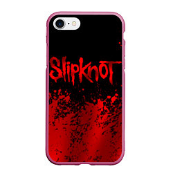 Чехол iPhone 7/8 матовый Slipknot 9, цвет: 3D-малиновый