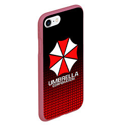 Чехол iPhone 7/8 матовый UMBRELLA CORP, цвет: 3D-малиновый — фото 2