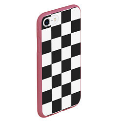 Чехол iPhone 7/8 матовый Шахматка, цвет: 3D-малиновый — фото 2