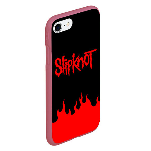 Чехол iPhone 7/8 матовый SLIPKNOT / 3D-Малиновый – фото 2