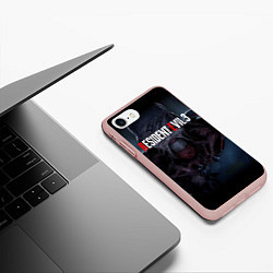 Чехол iPhone 7/8 матовый Resident evil 3 remake, цвет: 3D-светло-розовый — фото 2