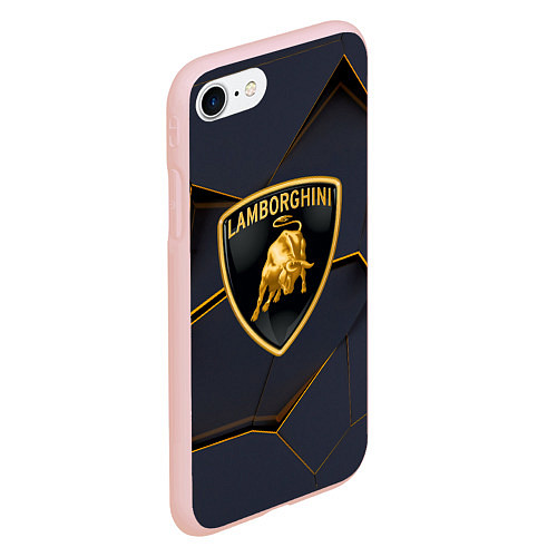 Чехол iPhone 7/8 матовый Lamborghini / 3D-Светло-розовый – фото 2