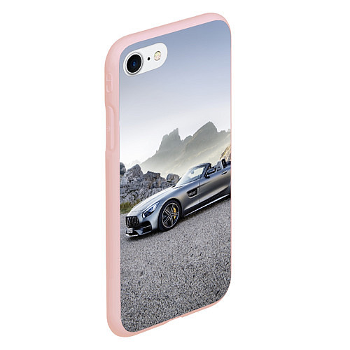 Чехол iPhone 7/8 матовый Mercedes V8 Biturbo / 3D-Светло-розовый – фото 2