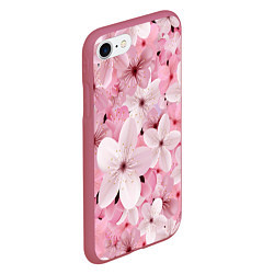 Чехол iPhone 7/8 матовый САКУРА, цвет: 3D-малиновый — фото 2