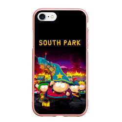 Чехол iPhone 7/8 матовый Южный Парк, цвет: 3D-светло-розовый
