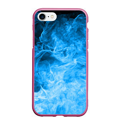 Чехол iPhone 7/8 матовый ОГОНЬ BLUE, цвет: 3D-малиновый